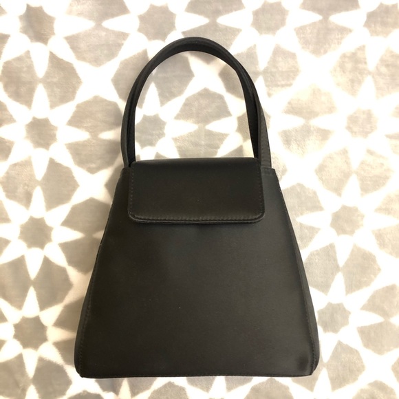 Nicole Miller Handbags - Vintage Nicole Miller black satin evening bag